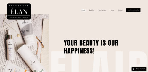 Webdesign Studio CC voor Beautysalon Élan